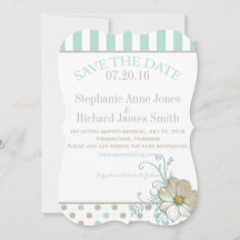 PONTOS E LISTRAS EM BISQUE MENTA Save the Date