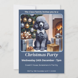 Convite Poodle Christmas
