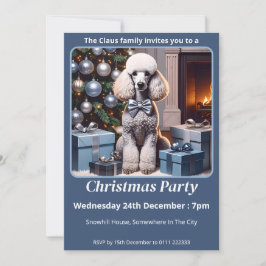 Convite Poodle Christmas
