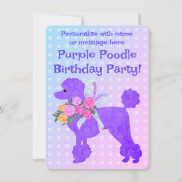 Convite Poodle Girls Aniversário de Amostra