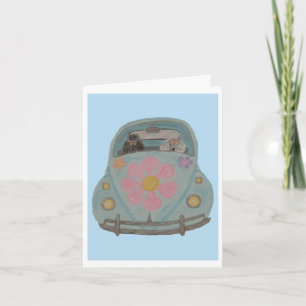 Convite Poodles Hippies no seu Carro do Amor de Filhos da