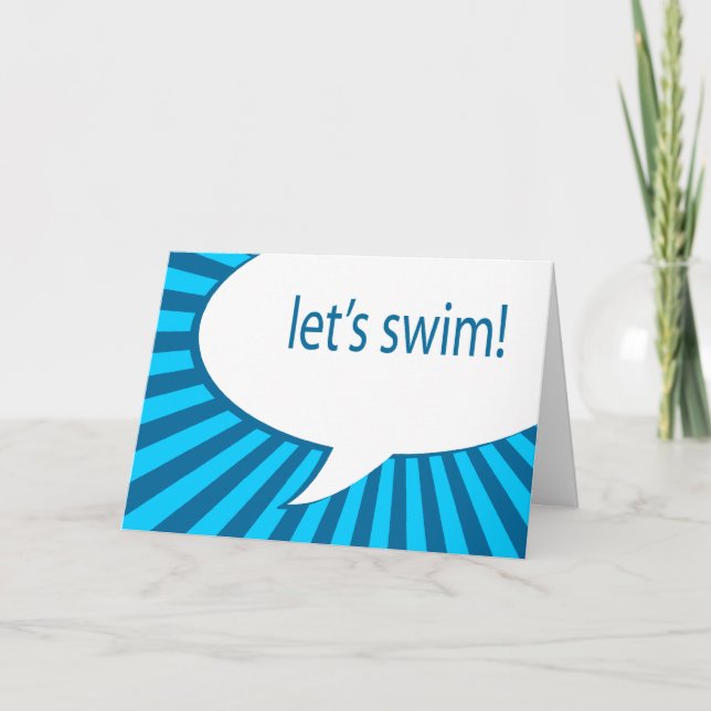 Convite pool party! comic speech bubble (Frente)
