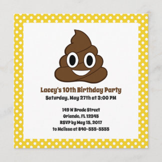 Convite Poop Emoji Aniversário