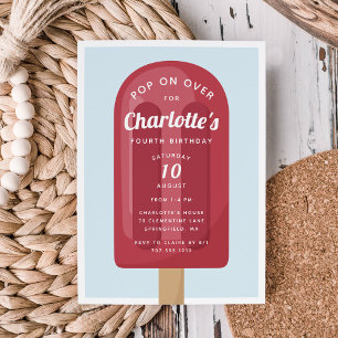 Convite Pop ativado   Popsicle Summer Aniversário de crian