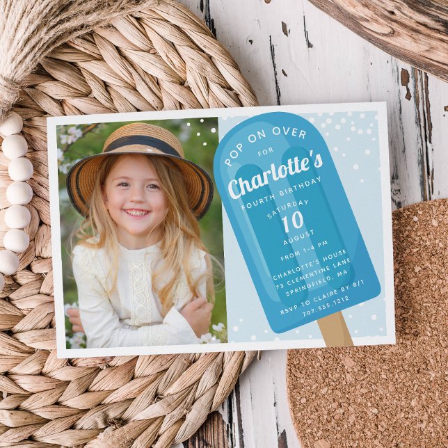 Convite Pop ativado | Popsicle Summer Aniversário de crian (Criador carregado)