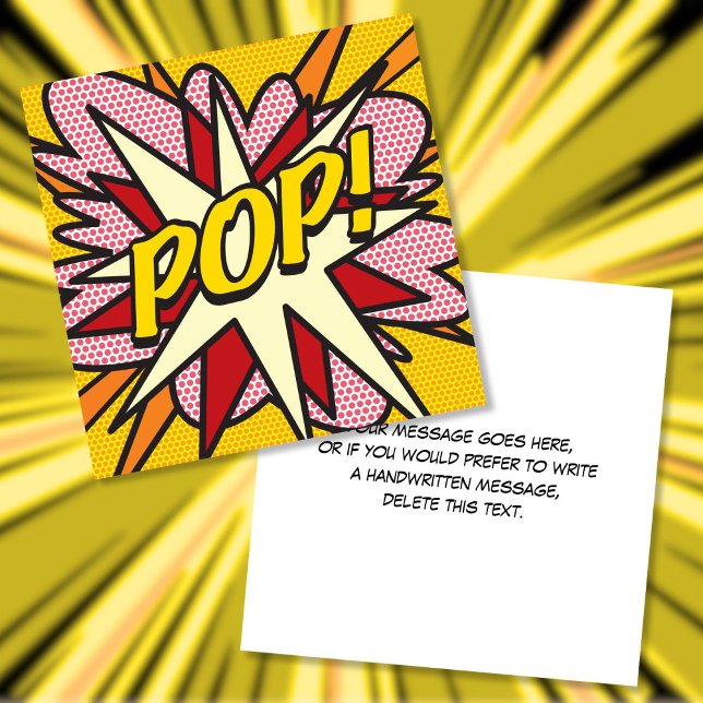 Convite Pop de BD Colorida Moderna (Modern Fun Colorful Comic Book POP Invitation)