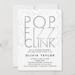 Convite Pop Fizz Clink Chá de panela, Prata