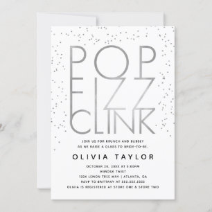 Convite Pop Fizz Clink Chá de panela, Prata