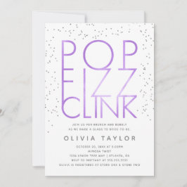Convite Pop Fizz Clink Chá de panela, Roxo