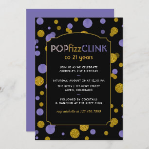 Convite Pop Fizz Clink Milestone ou Qualquer Aniversário I