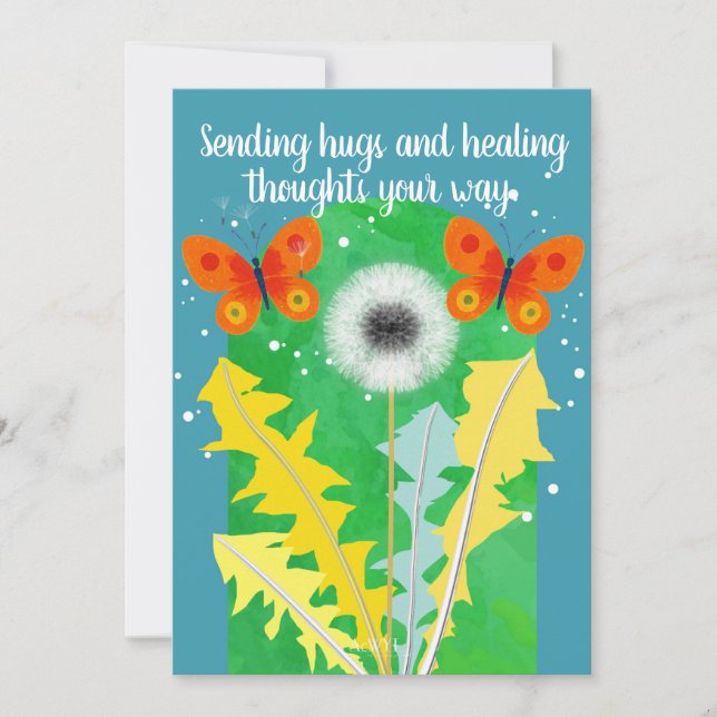 Convite POP flower card -dandelion- (Frente)