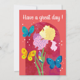 Convite POP flower card -iris-