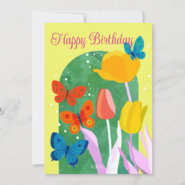 Convite POP flower card -tulip-