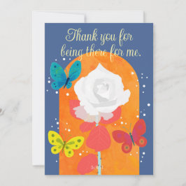 Convite POP flower card -white rose-