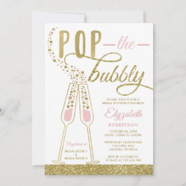 Convite Pop, O Chá de panela Da Bubble Convide, Faux Doura