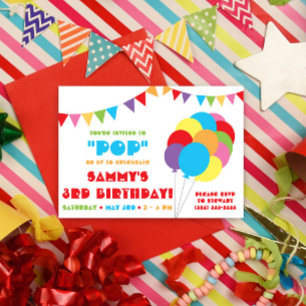 Convite Pop para Celebrar! Arco-íris Balão e bunda