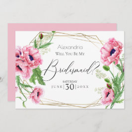 Convite Pópias De Aquarela Rosa Serás A Minha Coluna De Po