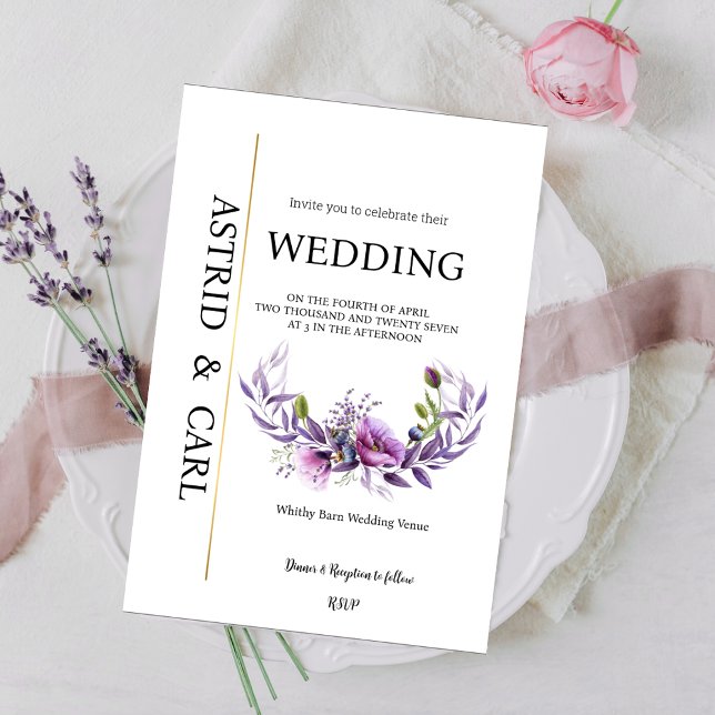 Convite Poppy Heaven Wedding Invitation (Criador carregado)