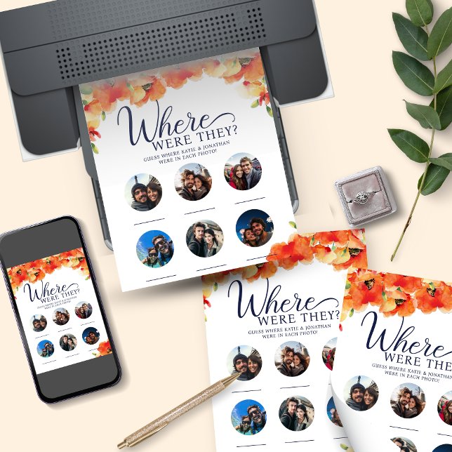 Convite Poppy Para Download Onde Eles Estavam No Jogo De C (Downloadable Poppy Where Were They Shower Game Invitation)