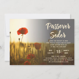 Convite Poppy para Seder de Passover