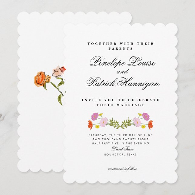 Convite | Poppy + Patrick Collection (Frente/Verso)