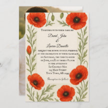 Poppy Reverie Photo Wedding Invitation