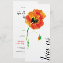 Convite Poppy Wedding