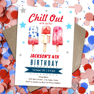Convite Popsicle de Verão de Aniversário para Crianças Rel