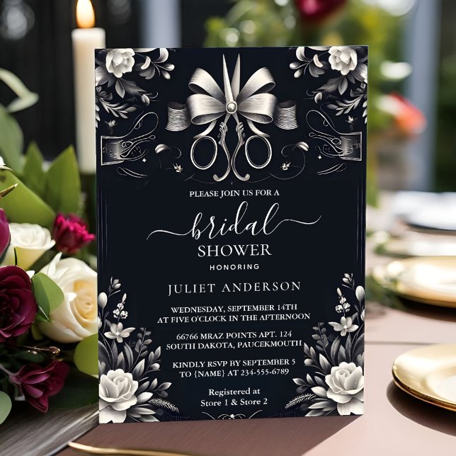 Convite Por Arcos Satin Ribbon Cutting Chá de panela (Criador carregado)