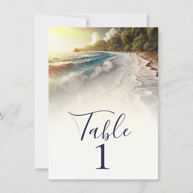 Convite Pôr do Sol na Praia do Paraíso Mesa Rústica de Núm (Frente)