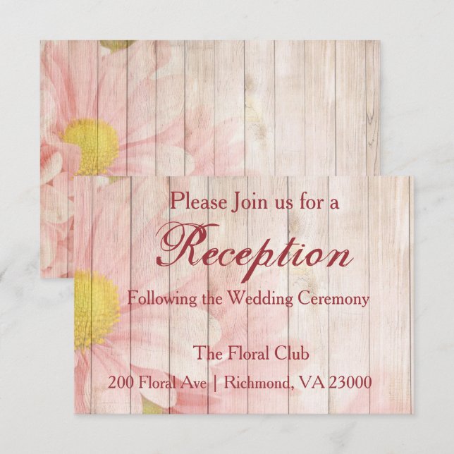 Convite Por favor, junte-se a nós para uma Recepção (Frente/Verso)