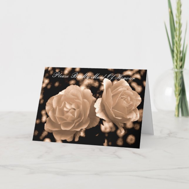 Convite Por Favor, Seja Minha Madrinha de casamento (Frente)