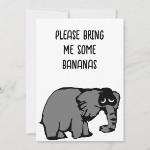 Convite Por Favor, Traga-Me Bananas.