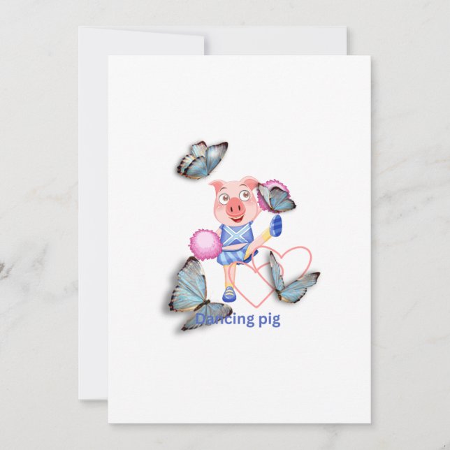 Convite Porco dançante (Frente)