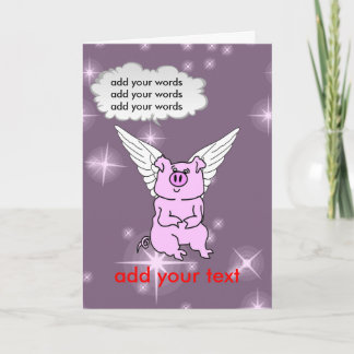 Convite Porco-voador rosa-claro