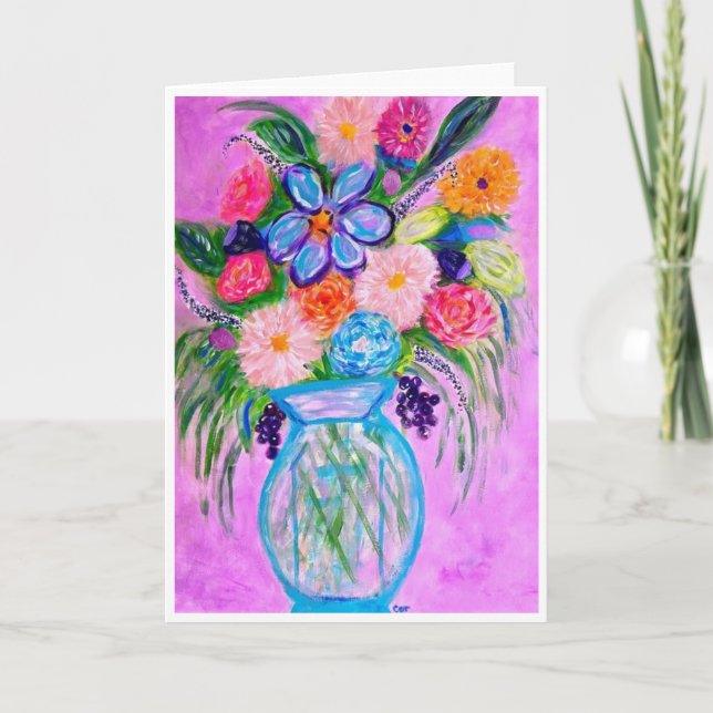 Convite Porque Flor Me Torna Feliz<Note Card> (Frente)