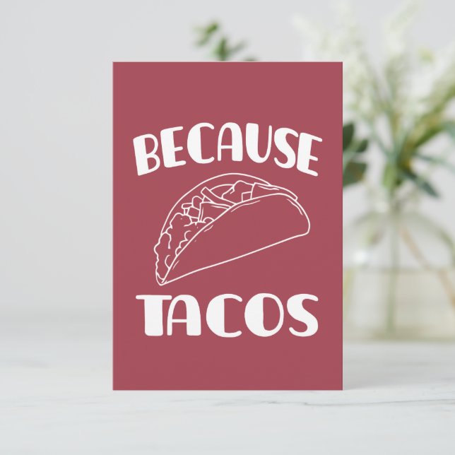 Convite Porque os Tacos (Em pé/Frente)
