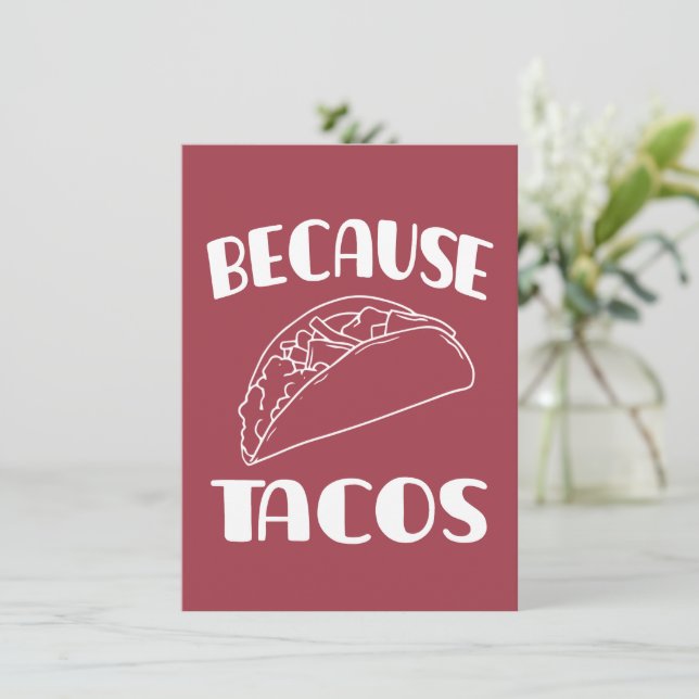 Convite Porque Tacos       (Em pé/Frente)