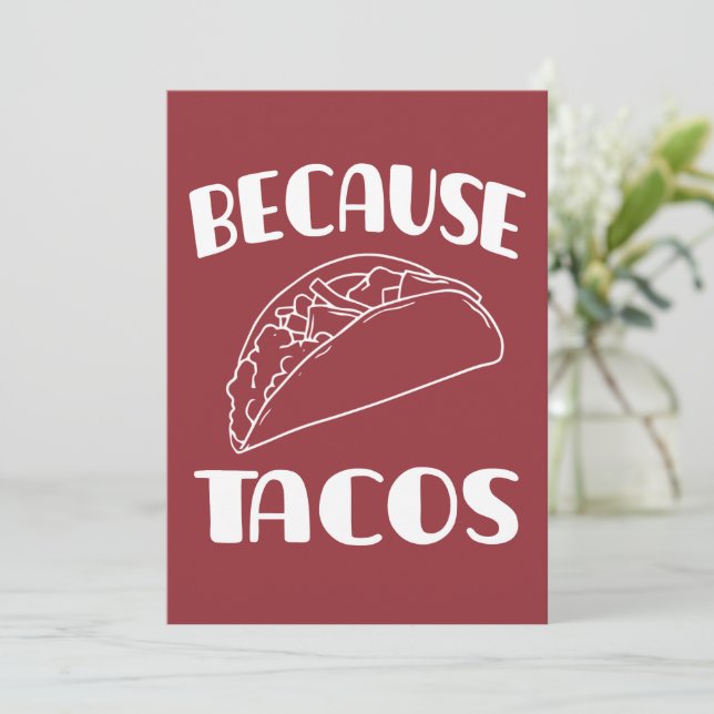 Convite Porque Tacos       (Em pé/Frente)