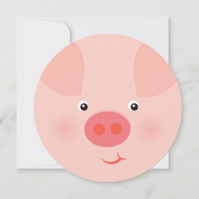 Convite Porquinho do Quintal (Frente)