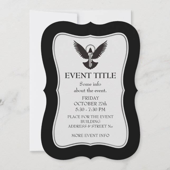 Convite Porta com Chave (Verso)