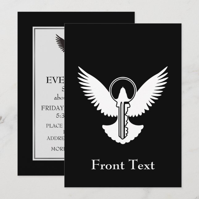 Convite Porta com Chave (Frente/Verso)