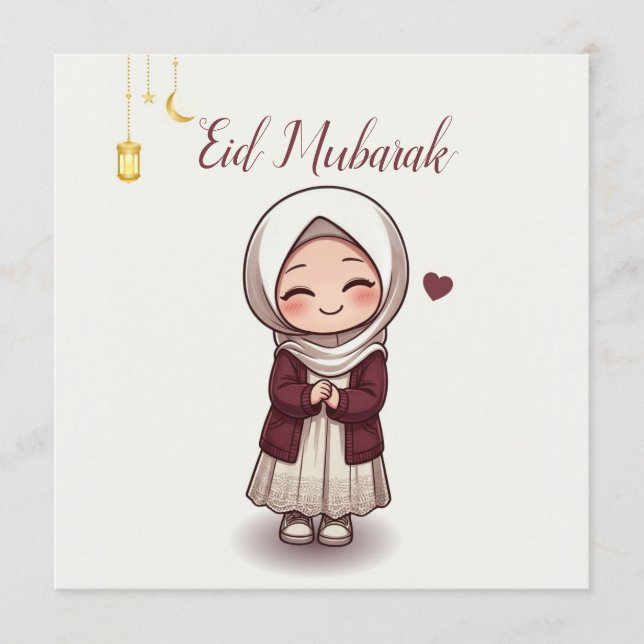 Convite Porta Dinheiro de Eid, Envelopes Eidi para criança (Frente)