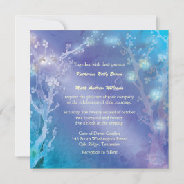 Convite Porta do Dawn Shimmering Casamento Azul