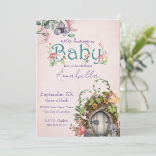 Convite Porta do Jardim Láteo Encantada a Rosa