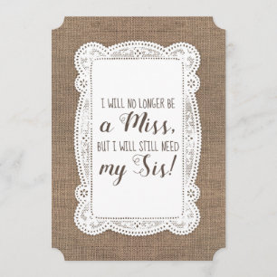 Convite Porta-Pontas Cuja Proposta de Madrinha de casament