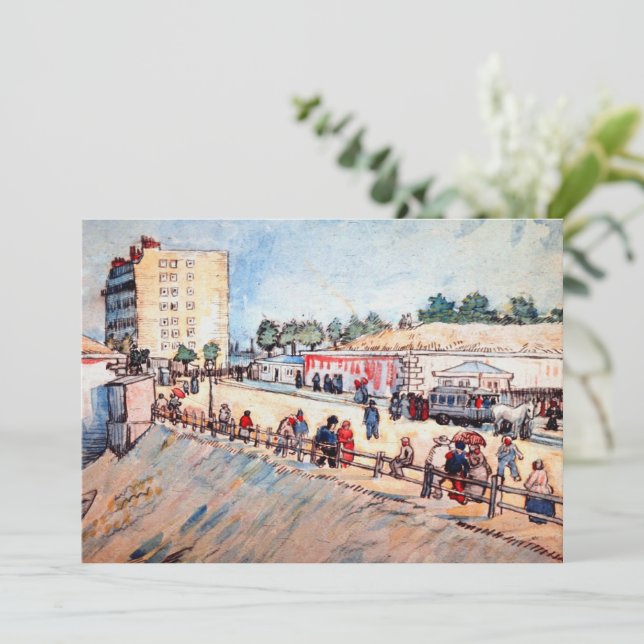 Convite Portão nas Muralhas de Paris por Vincent van Gogh (Em pé/Frente)