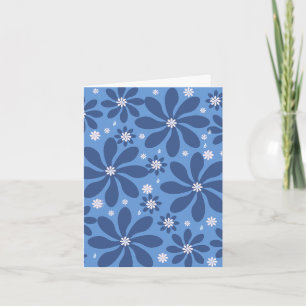 Convite Portas copos de padrão floral azul - acesso à Na m