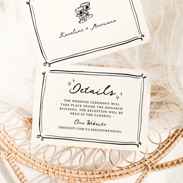 Convite Portas Desenhadas À Mão Whimsical (Criador carregado)