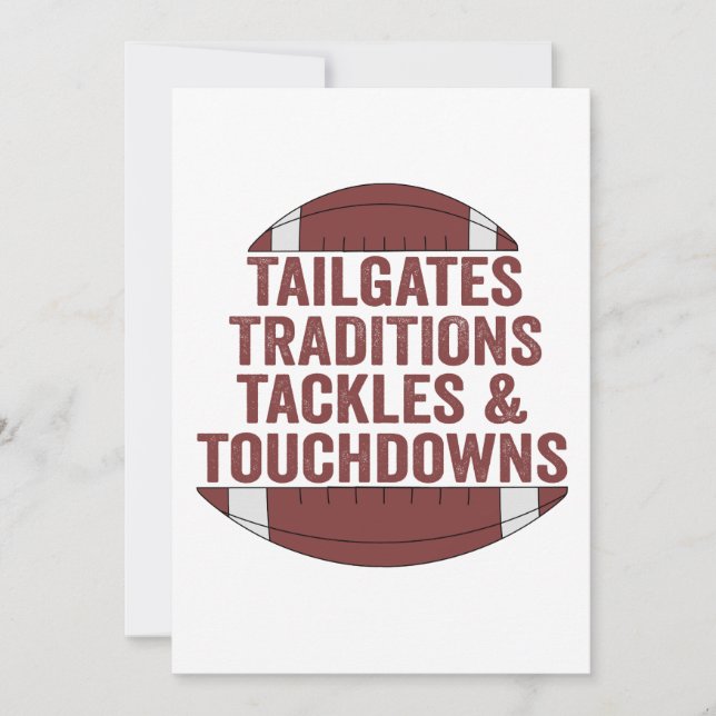Convite Portões Traseiros Tradições Tackles & Touchdowns F (Frente)